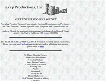 Tablet Screenshot of keepproductions.com